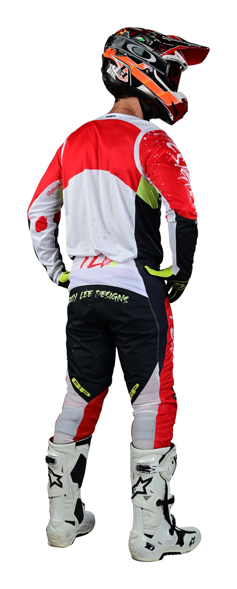 Pantalón Troy Lee Designs Gp Pro Moto Partical Black / Glo Red
